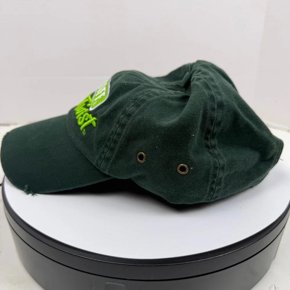 Smirnoff Citrus Twist Hat Green Distressed Embroidered Baseball Cap Adjustable